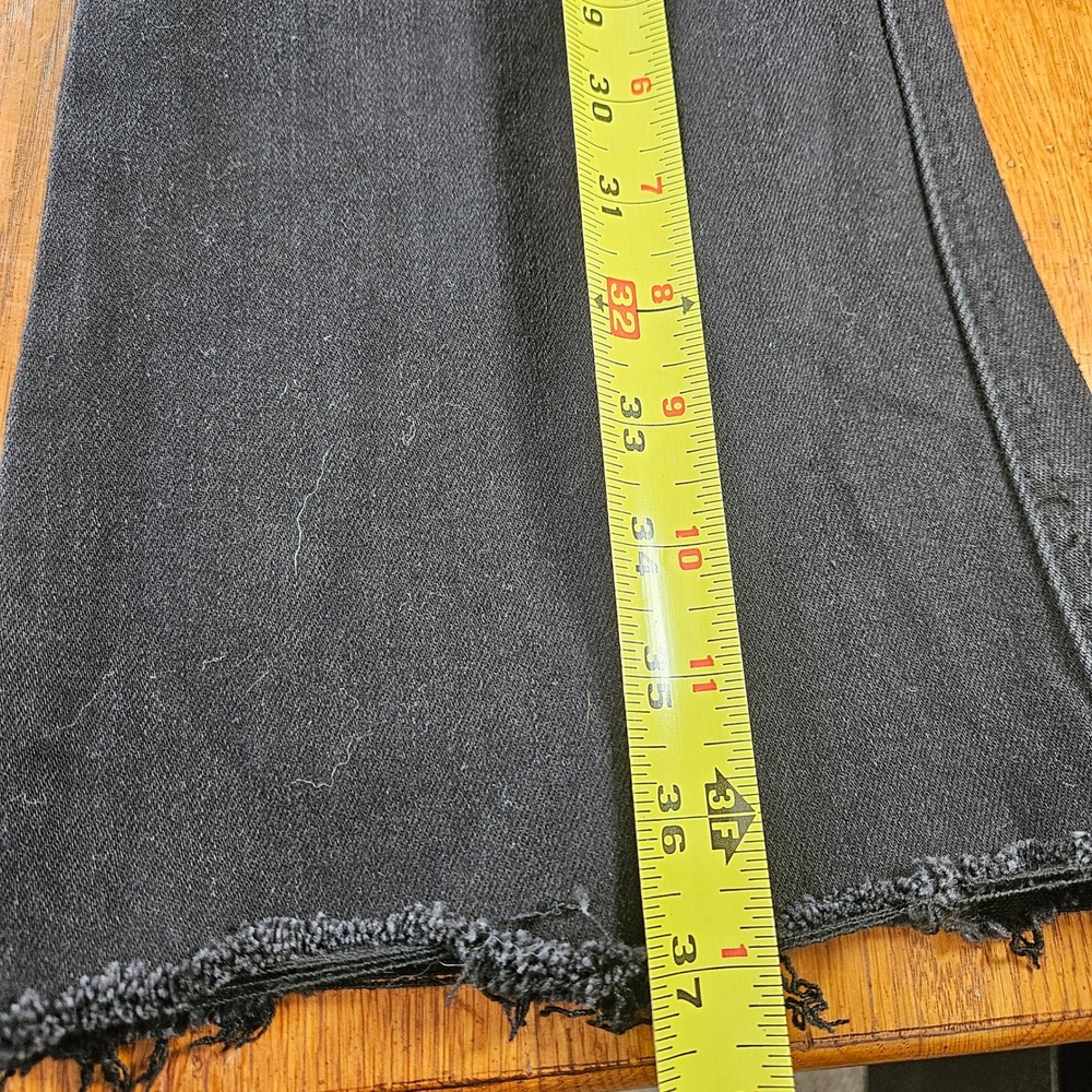Judy‎ Blue Los Angeles Black Flare Jeans Womens Size 15/32 Frayed Hem Denim - Picture 11 of 12